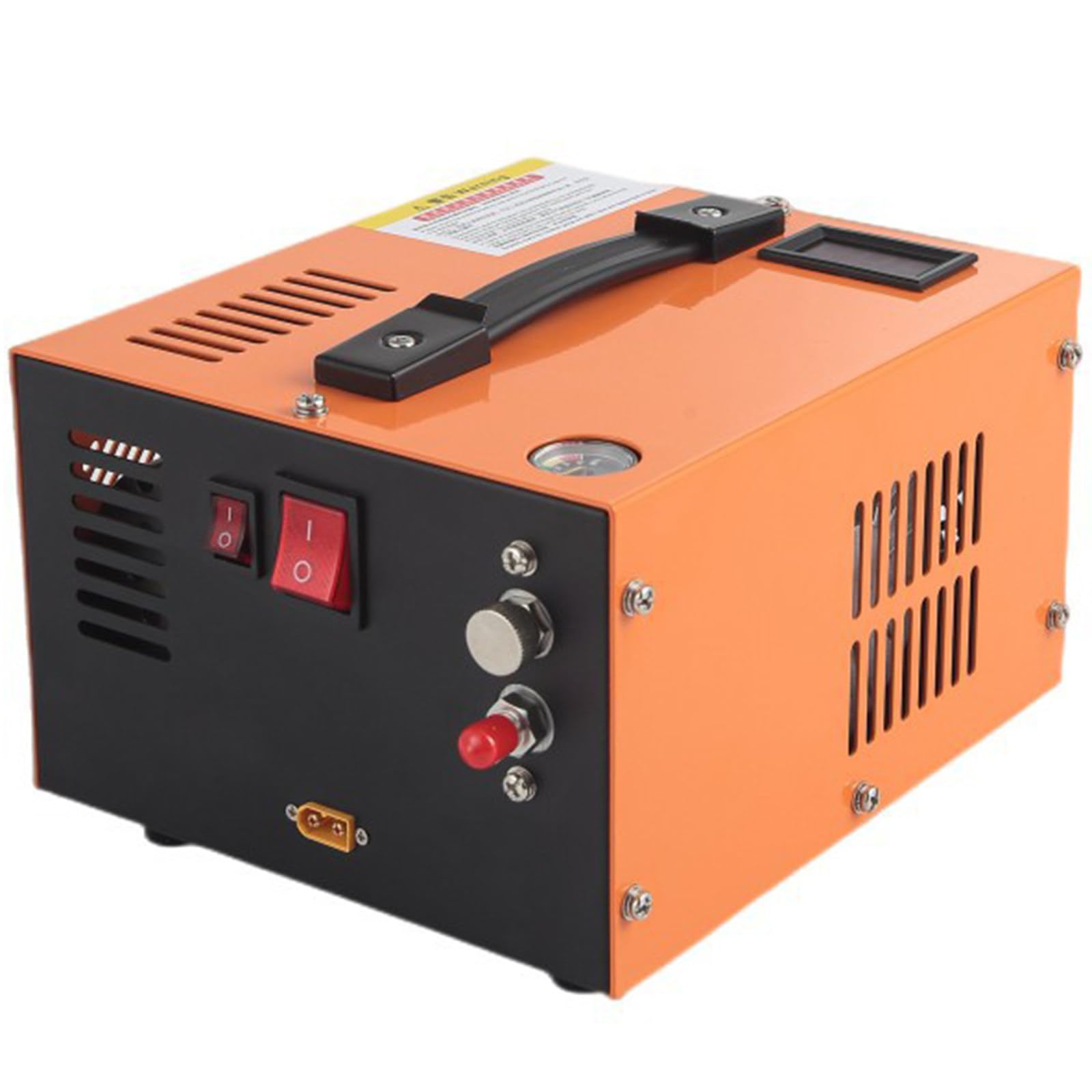 Compresor de aire portátil, arranque de un botón, 4500 psi/30 Mpa, sin aceite/agua, compresor HPA para paintball y tanque de buceo, alimentado por el hogar 220 V CA o coche 12 V CC