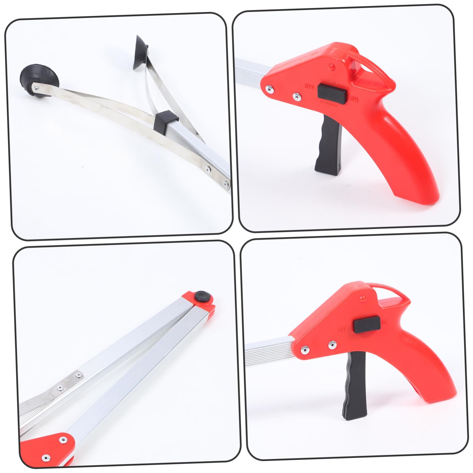5 Stück Müllfalle Müllgreifer-Tool Picker Reacher-Greifer wählen Handgreifer werkzeug Müllklammer Greifer für Müll faltbarer Greifer für ältere Menschen Müllclip Aluminiumlegierung