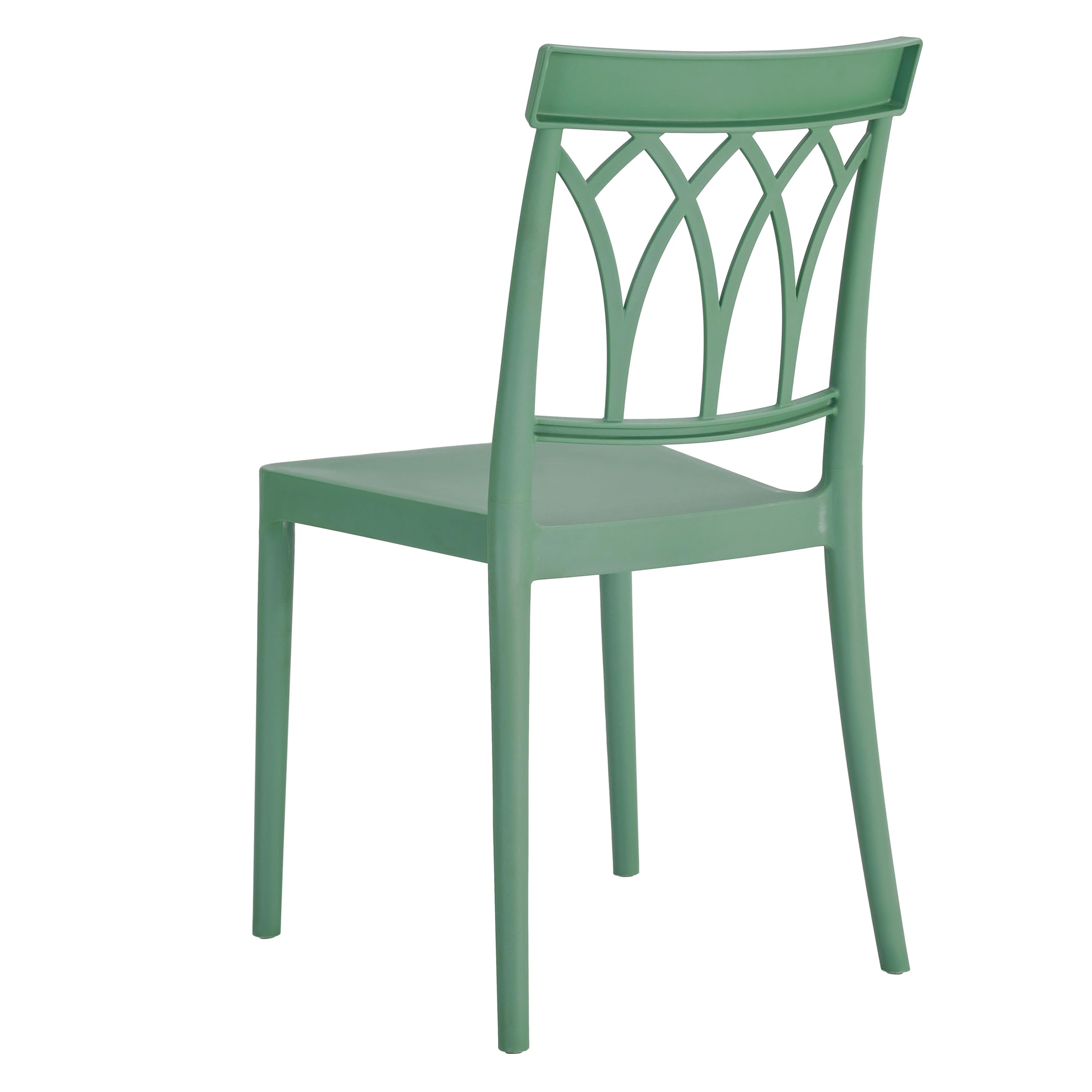 Totò Piccinni Sedia CASTLE in polipropilene in fibra di vetro design impilabile (4, Verde Salvia)