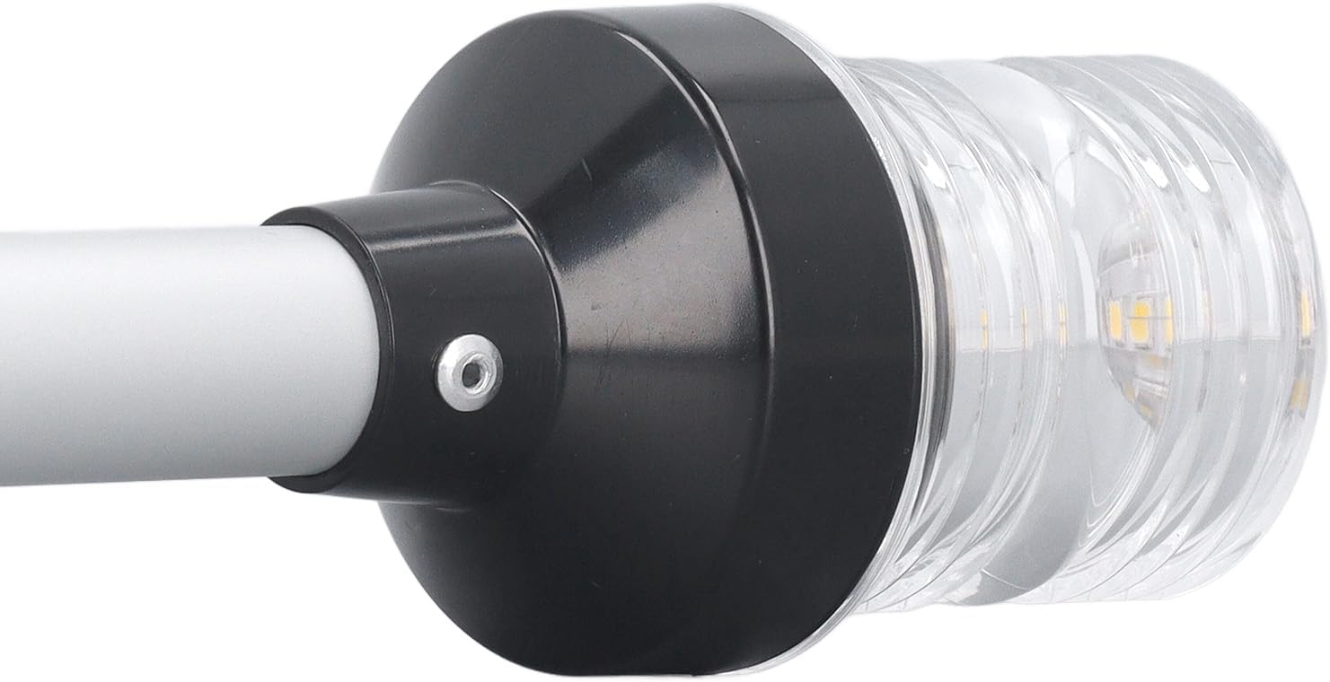 Boat Lights, 33LED 2NM Visibility IP66 Anchor Light, Marine All Round Stern Light with Aluminum Pole and 5m Power Cable for Pontoon Yacht Ship Speedboat