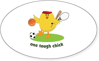CafePress One Tough Chick Sticker Oval Car Bumper Sticker
