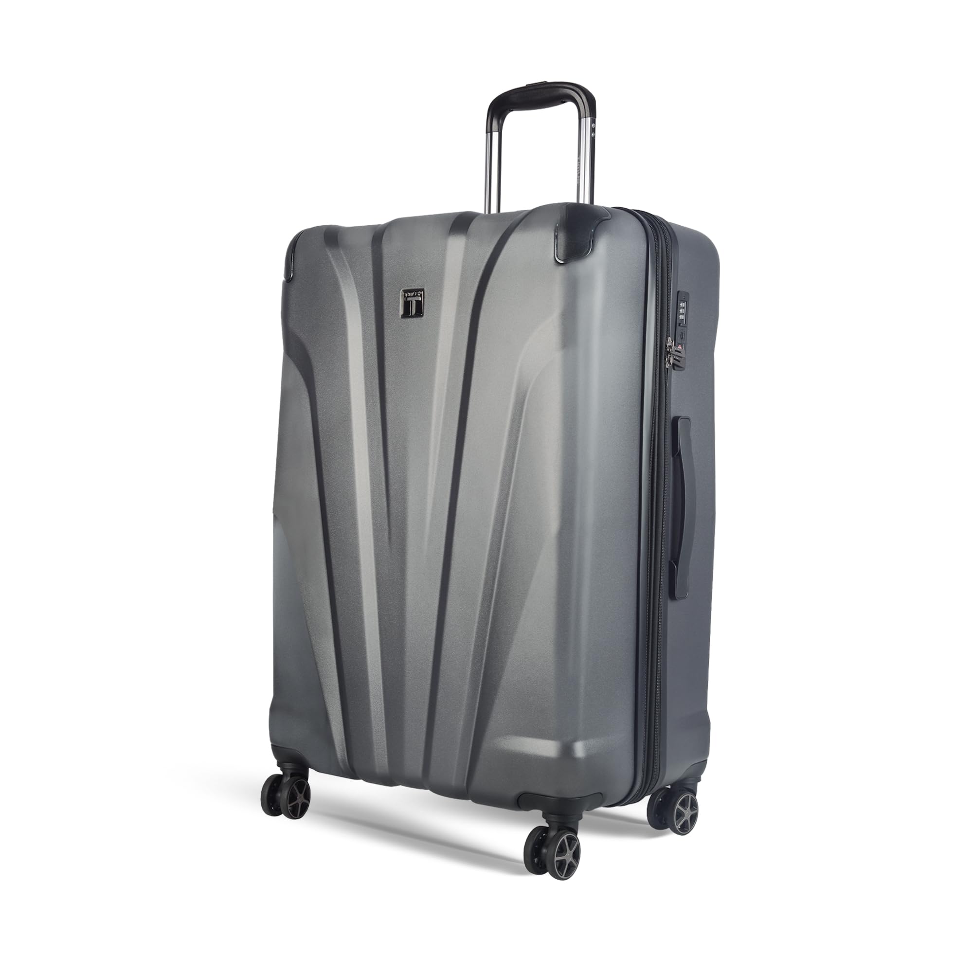 Leolite Large Luggage | Grey Expandable Polycarbonate 8 Spinner 360° Silent Wheel Trolley Suitcase Check-in Luggage with Built in TSA Lock | Premium Hard Luggage Bag - 78CM-image-12