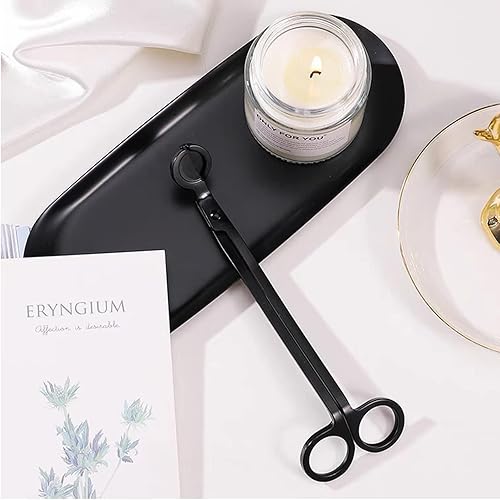 Miniatura 6 de MUXSAM Recortadora de mecha de velas, cortador de mecha, tijeras de acero para velas, cortador de mecha, herramienta de cuidado de velas para