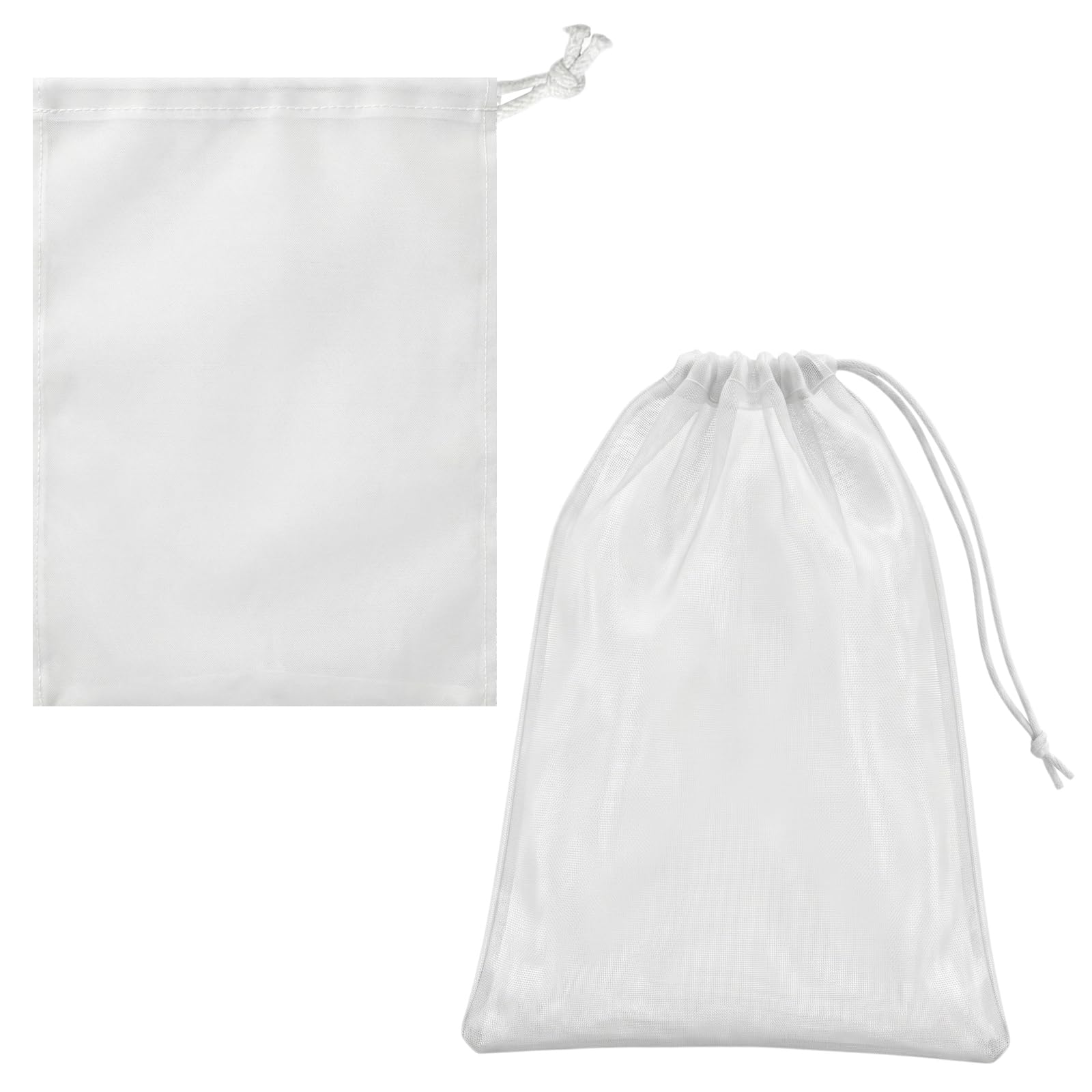 Muiltvoe Cheese Cloths for Straining, 6 PCS Reusable Nut Milk Bag, Fine Mesh Cheesecloth Drawstring Bags 20x30cm, Washable Muslin Cloths for Cooking, Cold Brew Coffee, Yogurt, Juice Strainer