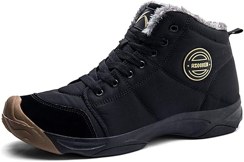 UPSOLO Mens Winter Trekking Snow Boots Water Resistant Shoes Anti-Slip Fully Fur Lined Casual Lightweight Hiking Boot