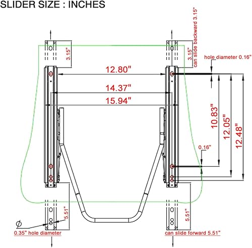 Miniatura 8 de FREEMOTOR802 Asientos universales de carreras, asientos deportivos reclinables con control deslizante de doble bloqueo ajustable, 1 unidad (lado del