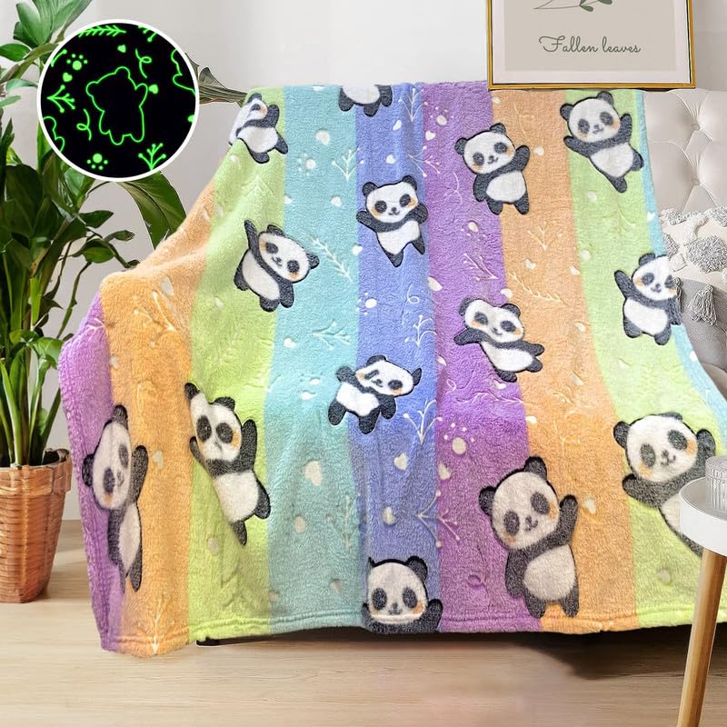 Image of Panda Gifts for Kids: Soft Fleece Blankets & Throws, Personalized, 50 inchx60 inch, Birthday Gifts for Girls & Boys