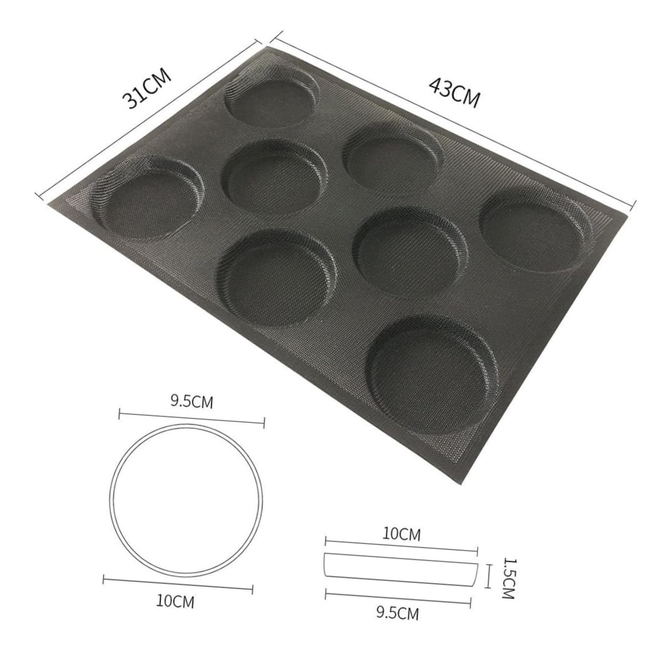 LIFKOME 3pièces Moule à Silicone Antiadhésif Cavités Résistant Aux Hautes Températures Pour Cuisson De Pains Sains Compatible Four Congélateur