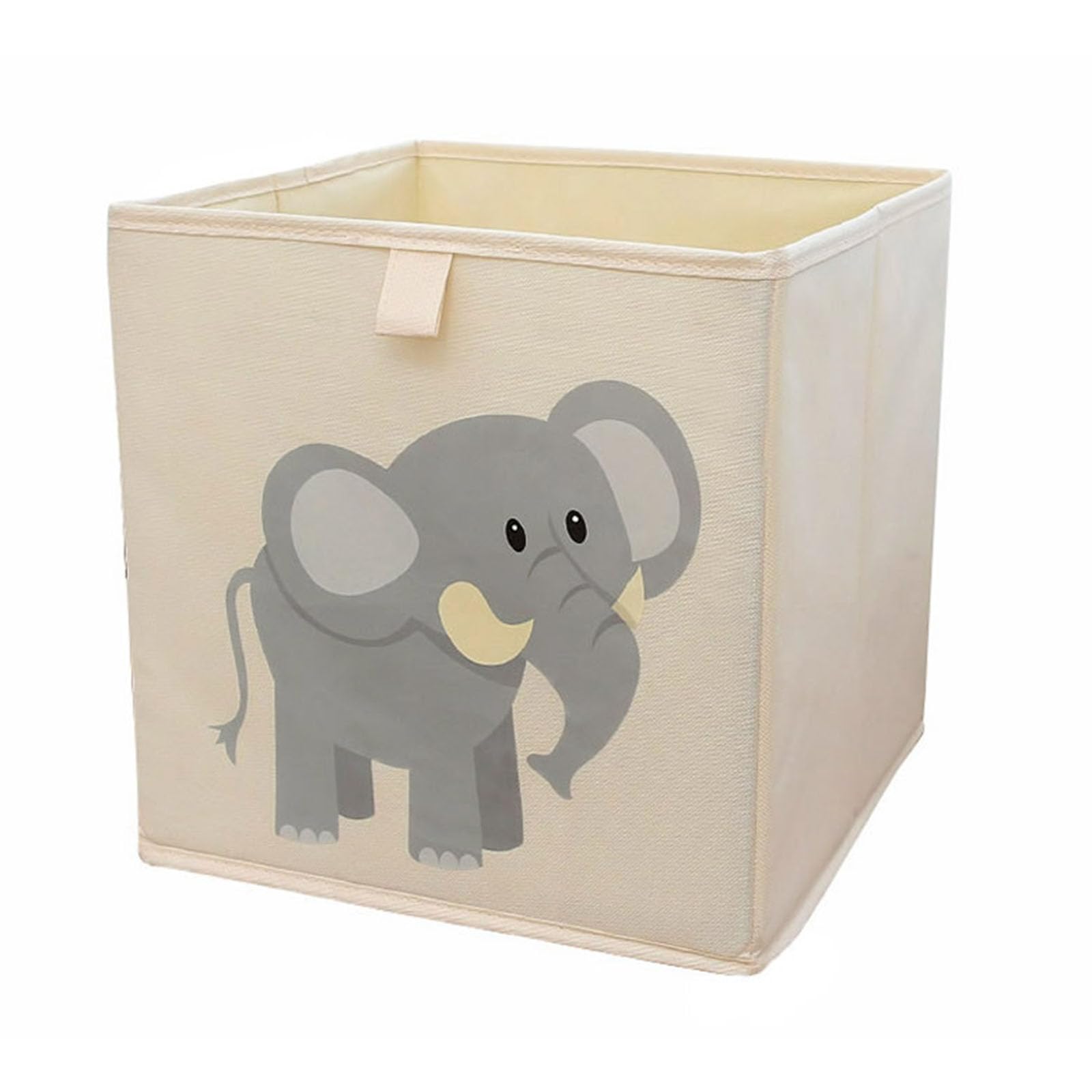 Yrohgkpn Boys Uncovered Elephant Print Cube Storage Box Foldable Toy Organiser Bin With Handles For And Girls Waterproof Oxford Cloth Basket Playroom Organiser