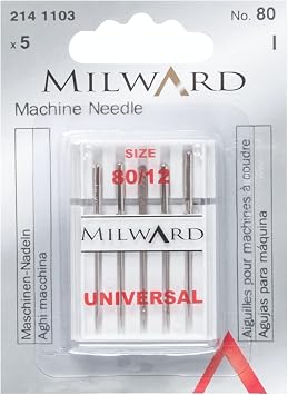 Universal Sewing Machine Needles, 80/12