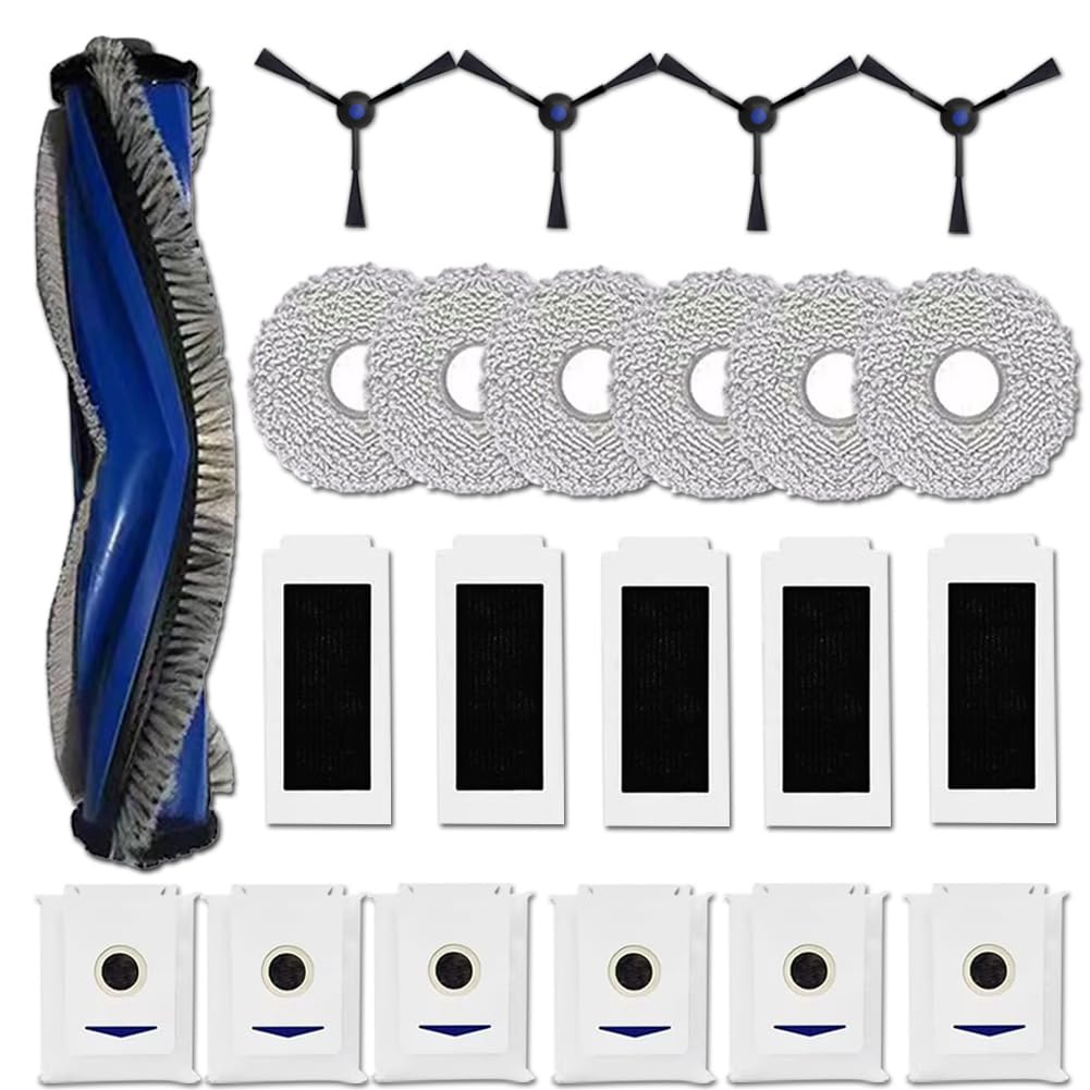Liveryde Kit Accessoires Pour ECOVACS DEEBOT T30 PRO OMNI - Brosse Principale, Latérales, Filtres, Chiffons Et Sacs