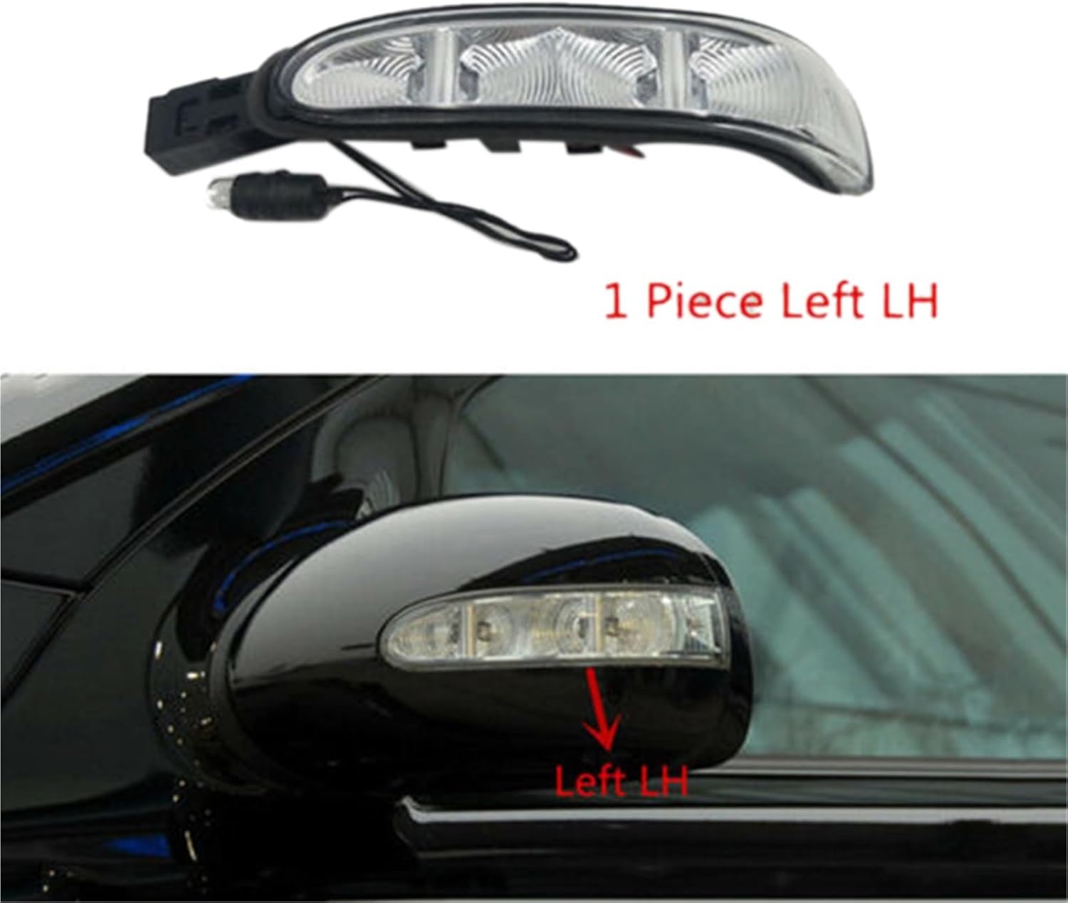 LED ターンシグナルライト 車フロント左ミラーターンシグナルライトターンサイドランプ ために W164 X164 W164 ML