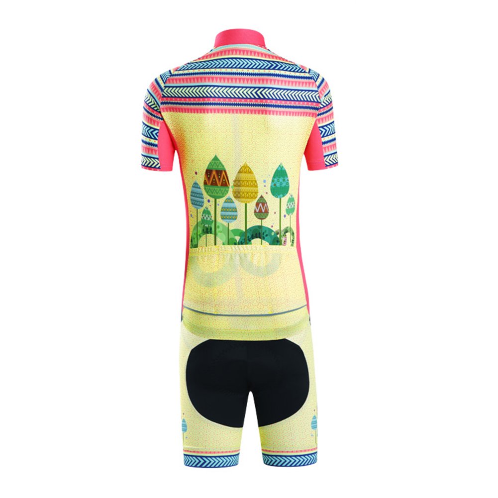Kinder Radtrikot Set Jungen Mädchen Fahrrad Trikot Kurzarm + Radhose mit Sitzpolster