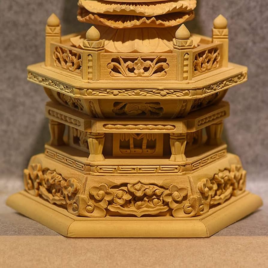 Amazon｜木彫り 仏像 阿弥陀如来立像 高級天然 ツゲ木彫り＿（戌