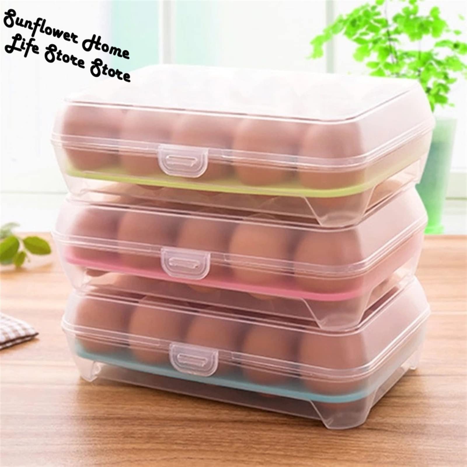 Cubo de Huevos para Nevera, contenedor de Huevos, Caja de Almacenamiento para Nevera, Organizador de Huevos, contenedor de Almacenamiento de Alimentos Frescos, Soportes para Huevos