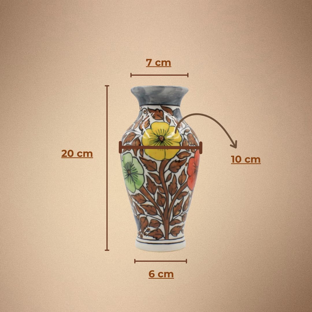 Ceramic Flower Wall Hanging - Brown -6