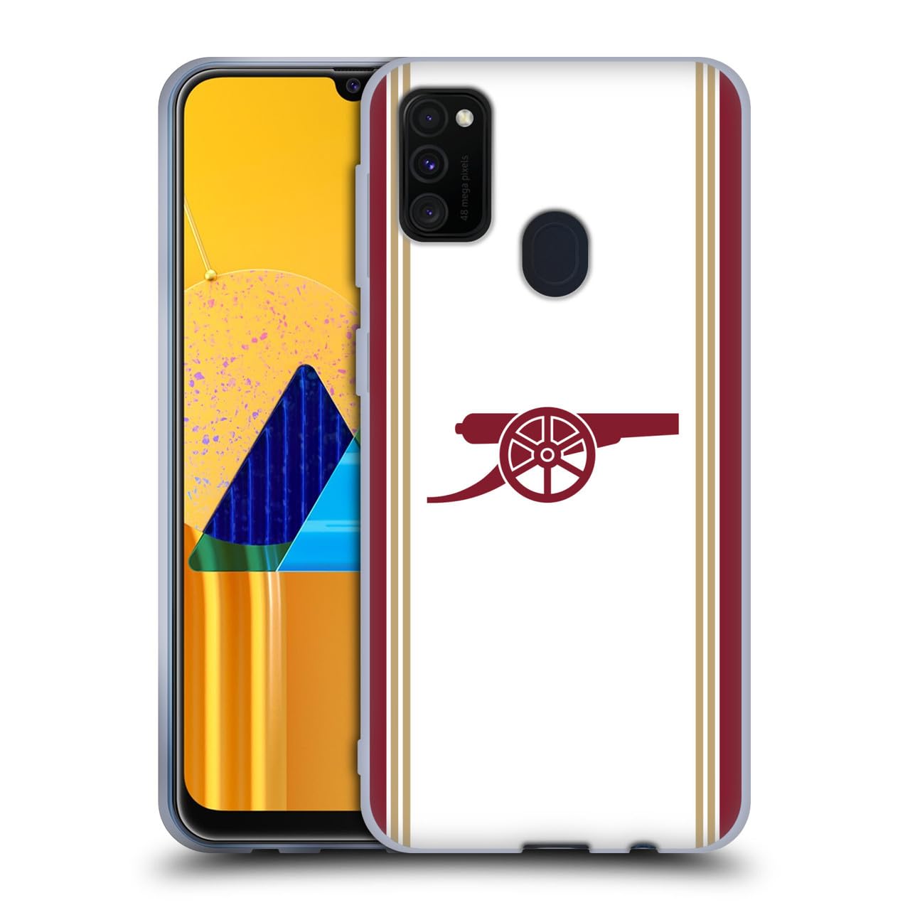 Head Case Designs Officially Licensed Arsenal FC Third 2025/26 Kit Gel Case [Military Grade Protection] Compatible With Samsung Galaxy M30s (2019)/M21 (2020)