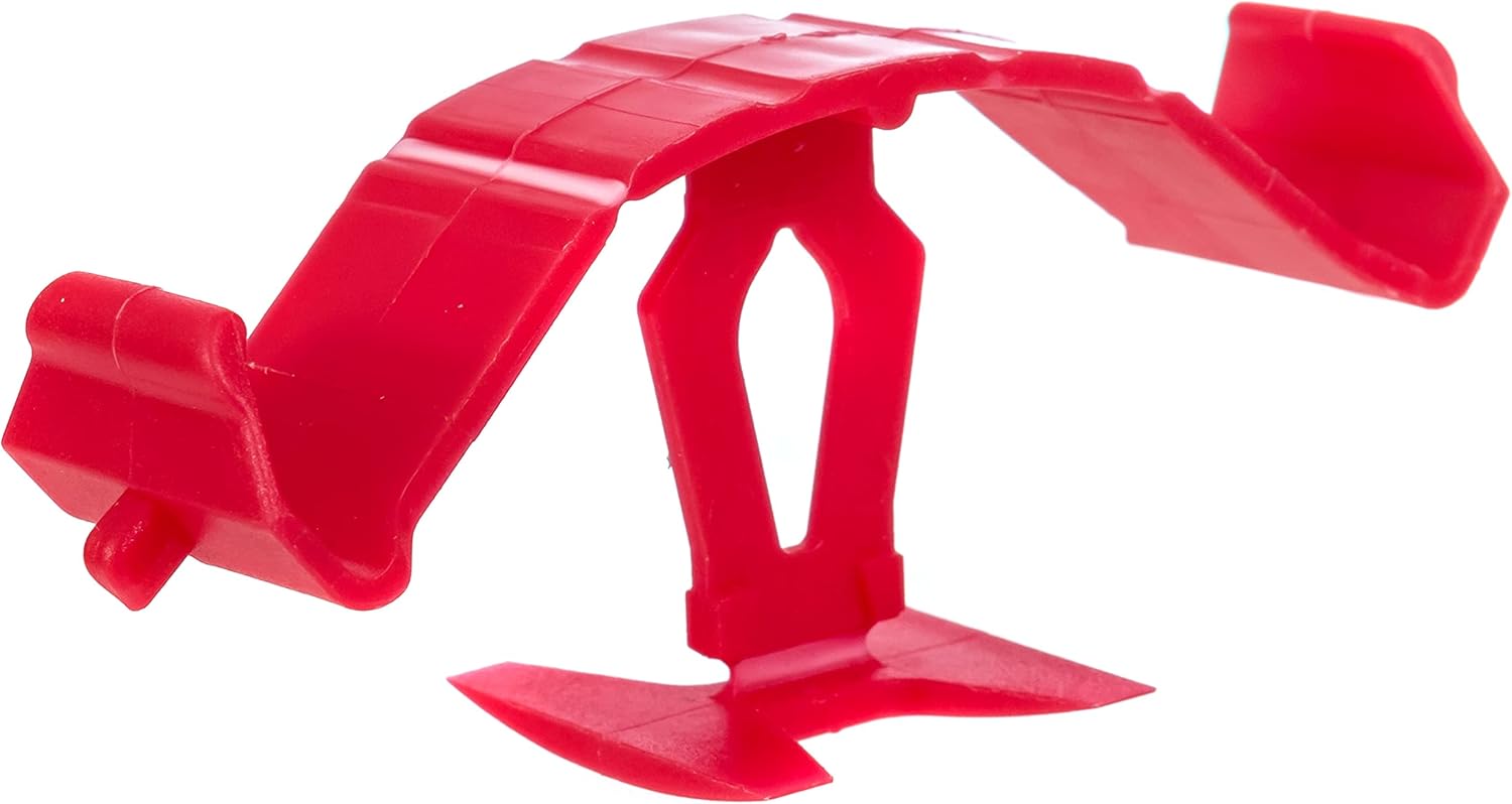 Monster Clips (Red 1/8 100ct) | Premium One-Piece Tile Leveling & Spacing System for Lippage Free Ceramic Tile and Stone Installation on Floors, Walls and Showers | PRO & DIY Friendly