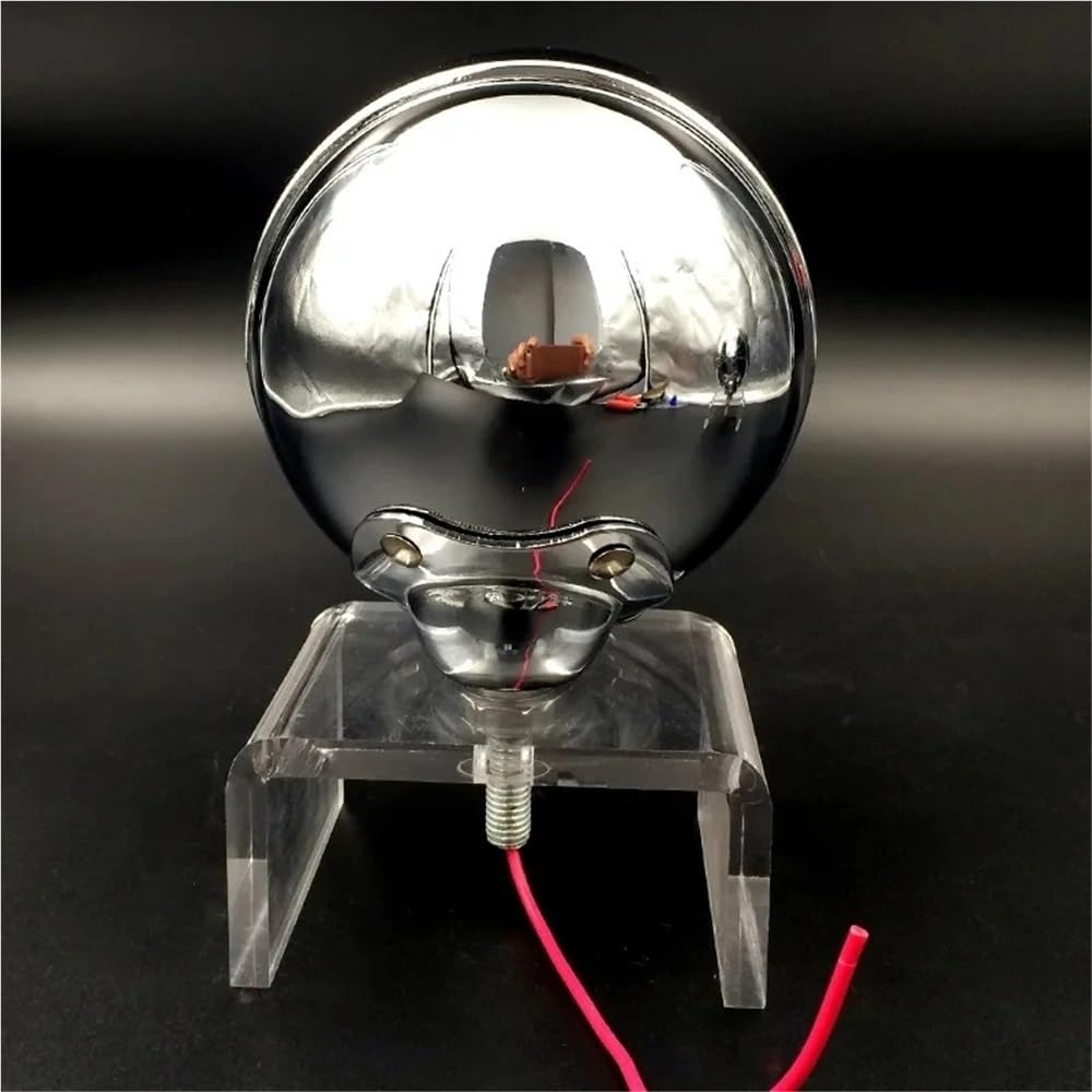 Fari Fendinebbia per moto cromati per fari a LED con staffa | Coppia di fendinebbia a LED da 4,5 "4-1/2" da 4,5 pollici per moto cromati per fari a LED con staffa fendinebbia