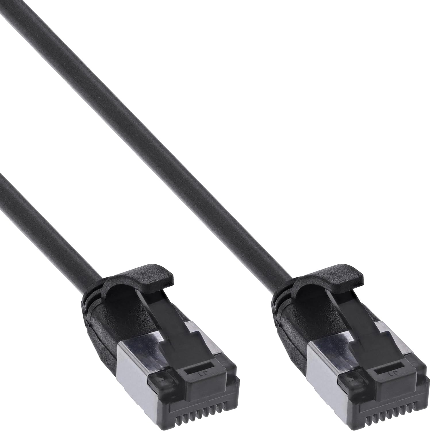 Патч-кабель InLine® Slim, U/FTP, Cat.8.1, TPE, безгалогенный, черный, 10 м