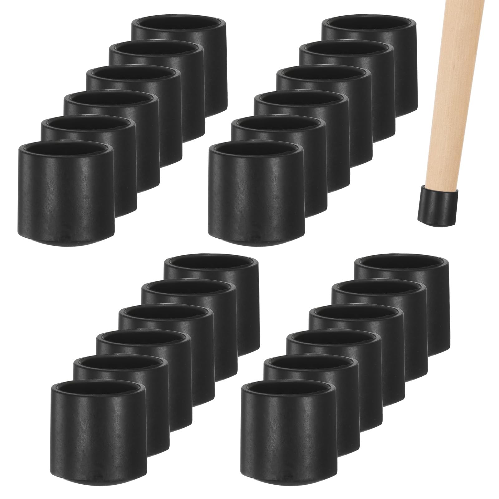 M METERXITY 24Pcs Round End Cap 1/2"(13mm) PVC Cover Cap Protector
