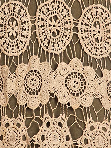 Image of Anna-Kaci Lace Front Open Sleeveless Top Cardigan Crochet Vest Cover up Summer Beachwear
