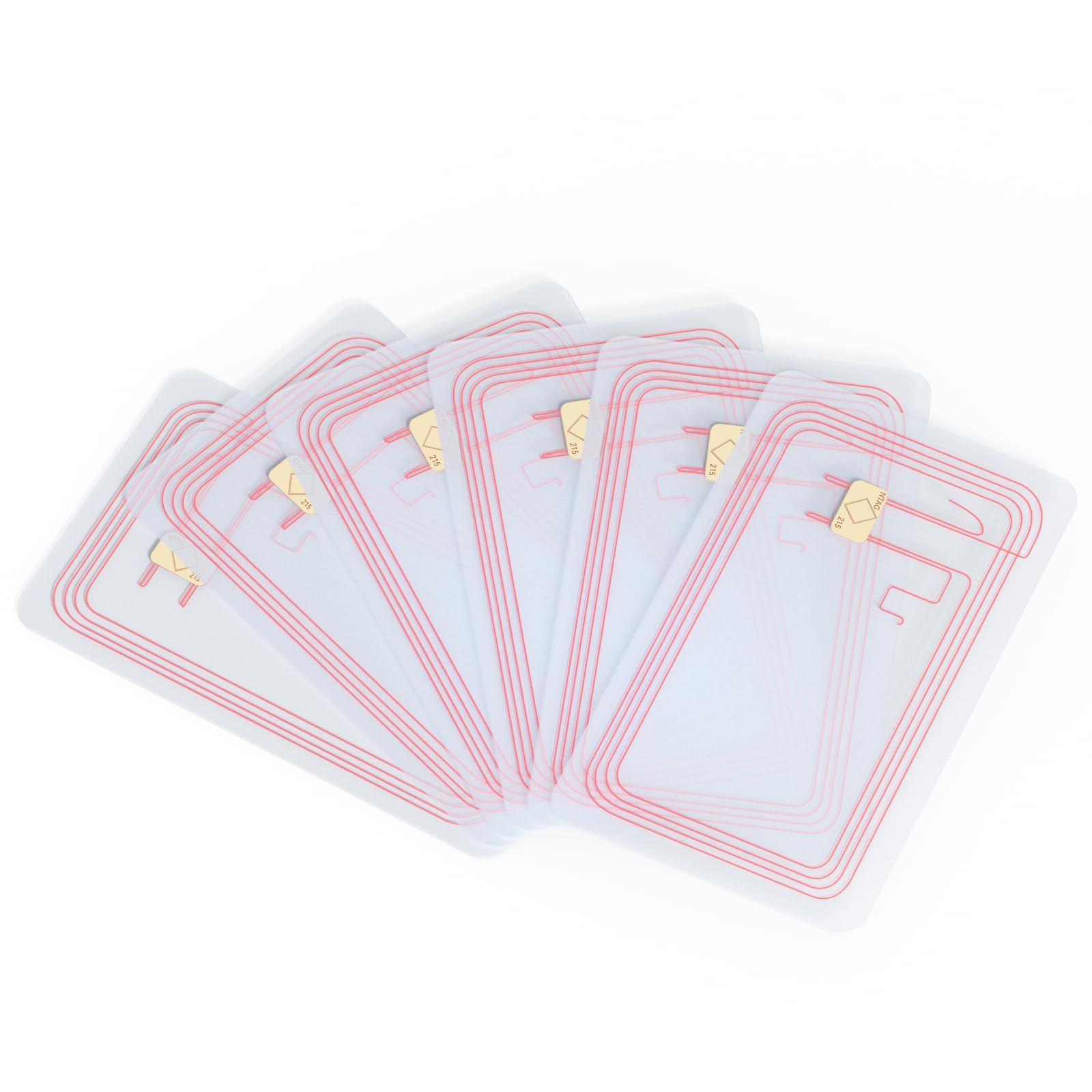 100 Pcs NTAG215 Transparent Card NFC Tag, Blank Programmable NFC Card, Compatible with TagMo and All NFC-Enabled Devices