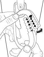 Vista 8 de Corbata de caballo para prevenir lesiones, portátil, versátil y reutilizable, liberación rápida bajo presión pesada con 5 ajustes de bucle, clip