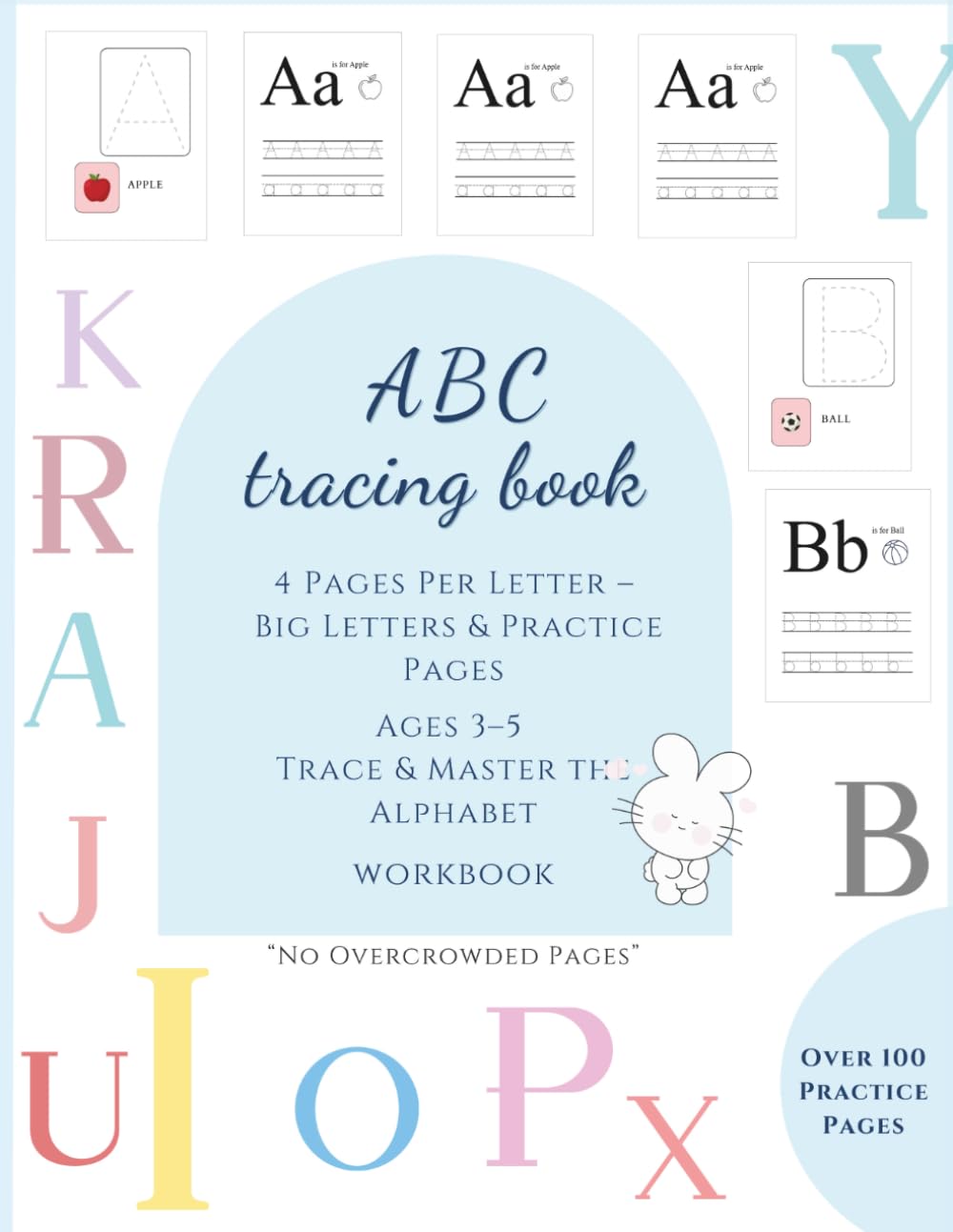 ABC tracing book: | for Kids Ages 3–5 | Letter Tracing Workbook | Handwriting Practice Book | Preschool & Kindergarten Learning