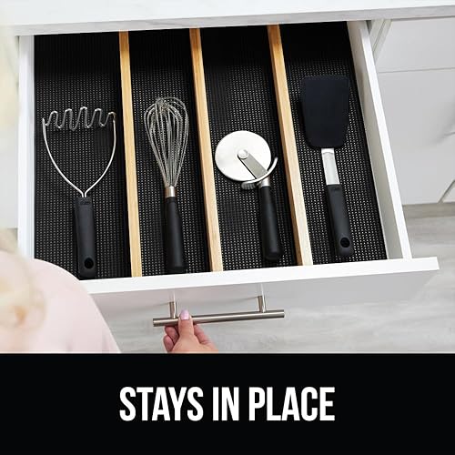 Miniatura 9 de Gorilla Grip Forro para estantes y gabinetes, agarre grueso y fuerte, forros no adhesivos que protegen armarios de cocina y armarios, cajones de