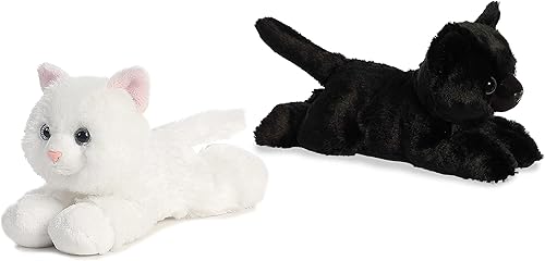 Aurora - Mini Flopsie - Gato de azúcar demasiado blanco y gato negro crepúsculo de 8 pulgadas (paquete de dos)