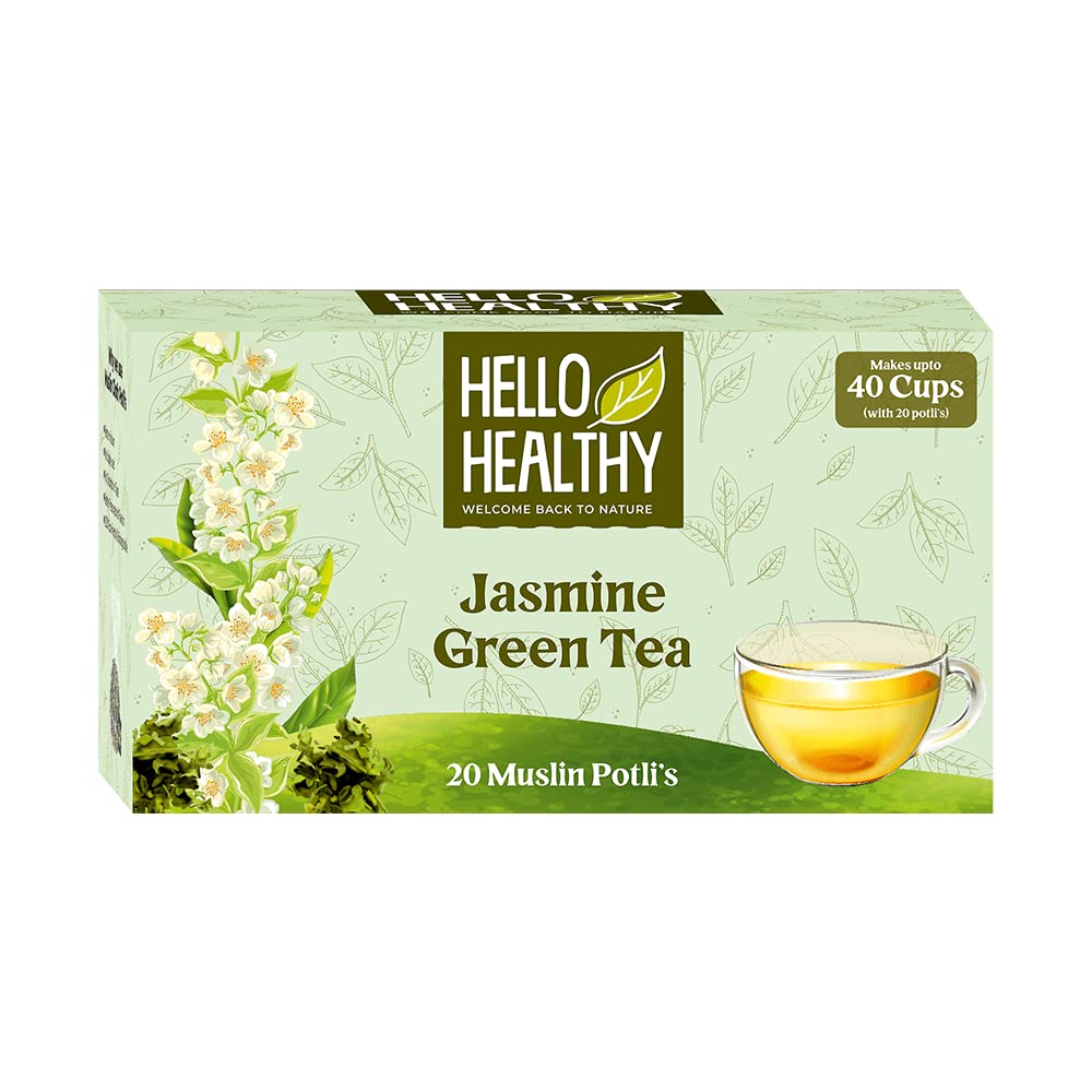 See full amazon price history chart for Hello Healthy 100% Jasmine Green Tea | 20 Bags (2 grams Each) With All Natural Flavours | Makes Upto 40 Cups | Helps In Weight Lose & Boosts Brain Function | Jasmine Flowers Tea Hello Healthy 100% Jasmine Green Tea | 20 Bags (2 grams Each) With All Natural Flavours | Makes Upto 40 Cups | Helps In Weight Lose & Boosts Brain Function | Jasmine Flowers Tea (B09Q8XGW9S) Amazon Price History, Amazon Price Tracker