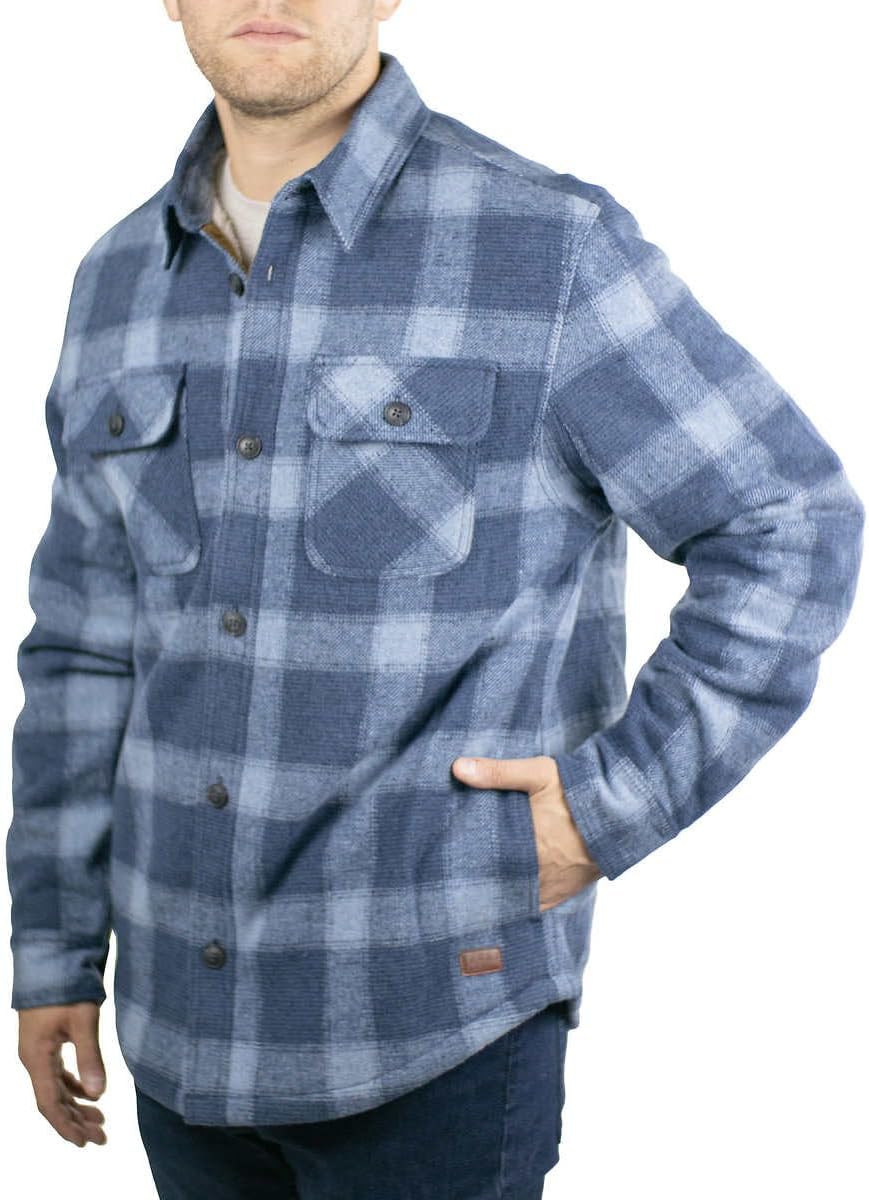 Jachs Men's Wool Blend Sherpa Lined Flannel Shirt Jacket - Image 2
