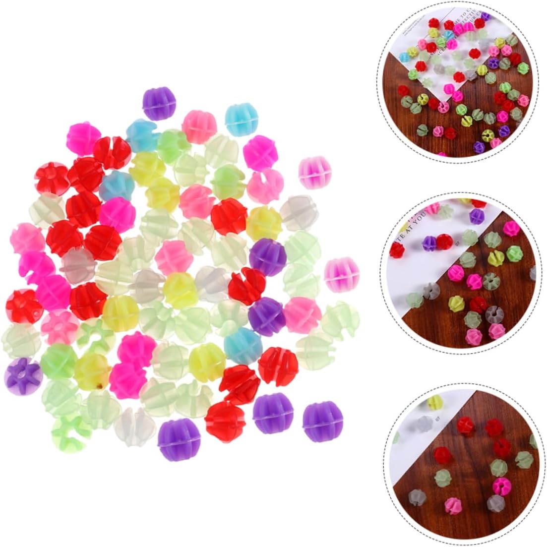 180pcs Luminous Bike Wheel Beads Clip Beads Decorations for Wheel Reflectors