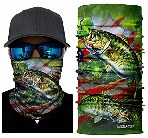 MEILAIER UV Fishing Mask Moisture Wicking Headband Seamless Bandana COOLMAX Microfiber for Cycling Running Hunting Motorcycle Head Wear