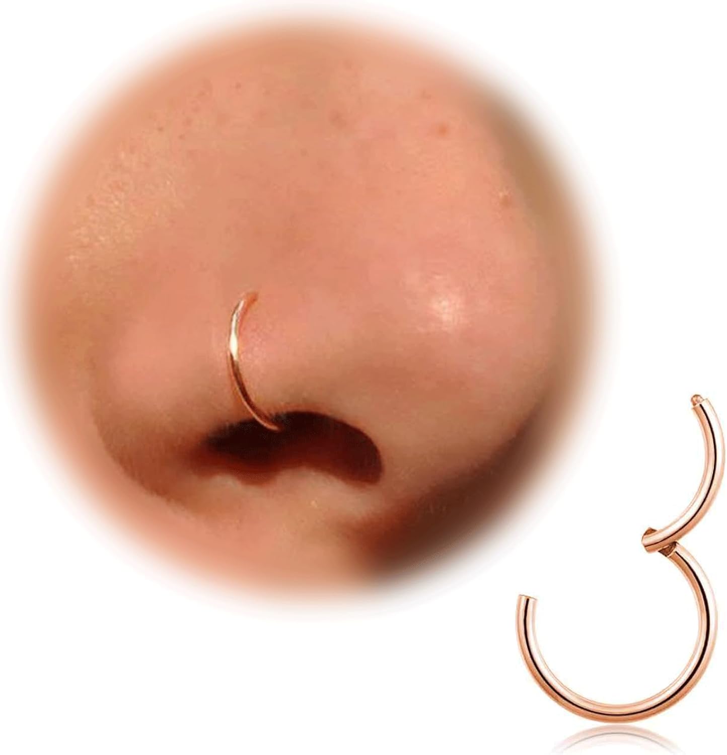 Rosé Helx Percng Oor met 4 Steentjes Onlne | Oorpercng, Tragus
