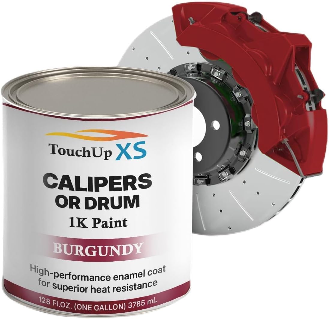 TouchupXS-High Temp Brake Calipers/Drums Enamel Coat 1K Burgundy-Gallon