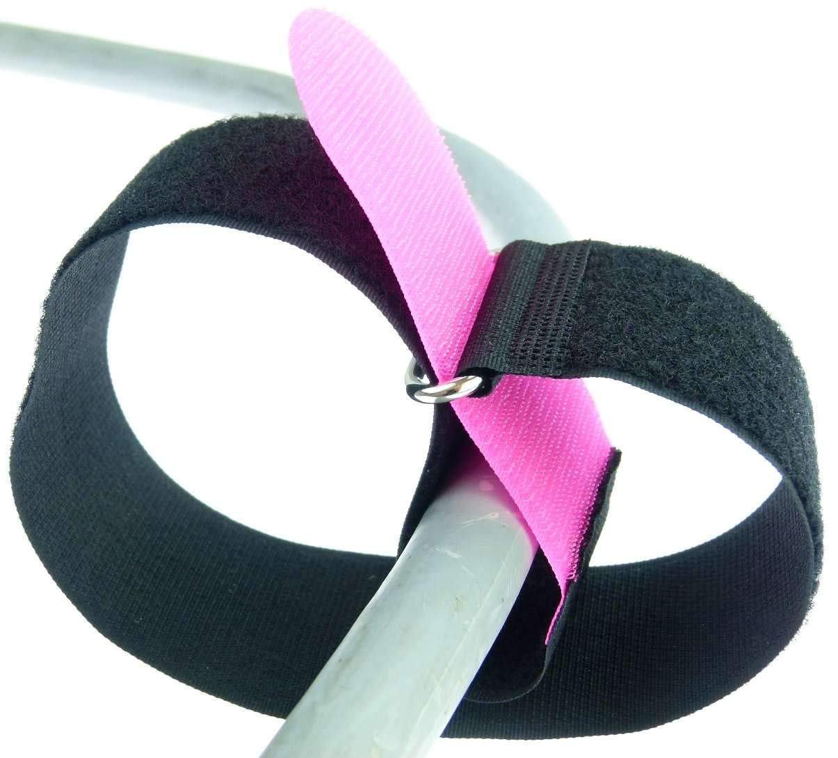 100x 50 cm x 50 mm wiederverschließbare Klett-Kabelbinder MEHRFARBIG mit Metall-Öse - Kabel-Klettband 500 mm wiederverwendbar