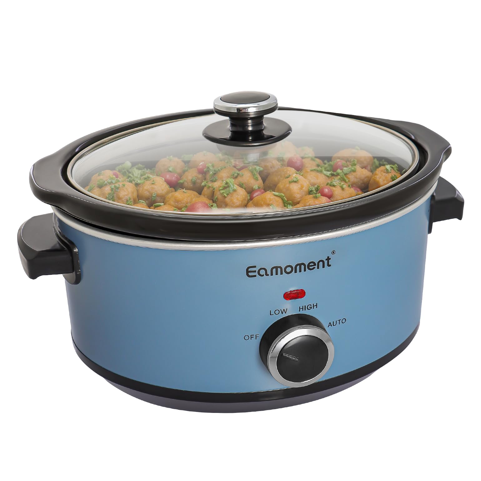 Slow Cooker 3,5 L 200 W 3 Niveles de Calor Tapa de Cristal Azul