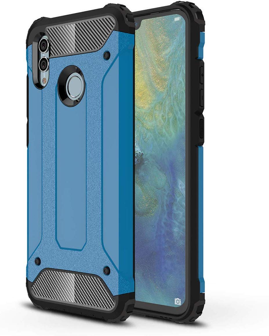 Phone Holder Case TANYO Compatible with Huawei P Smart 2019 Heavy-Duty Hybrid Anti-Drop Phone Case, Removable 2-in-1 Shockproof Sturdy and Durable Fashion Ultra-Thin Protective Case, Blue,Size Name:Hu