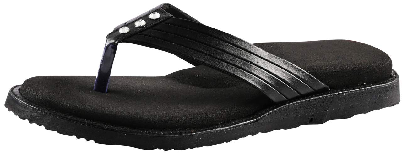 DOCTOR CHOICE� Womens Extra Soft Padding Orthopedic and Diabetic Comfortable Doctor Slipper, MCR and MCP Chappals, Home Slippers For Daily Use (Color Black, Size: 7 UK/IND) (B08TLSNRDX) Amazon Price History, Amazon Price Tracker