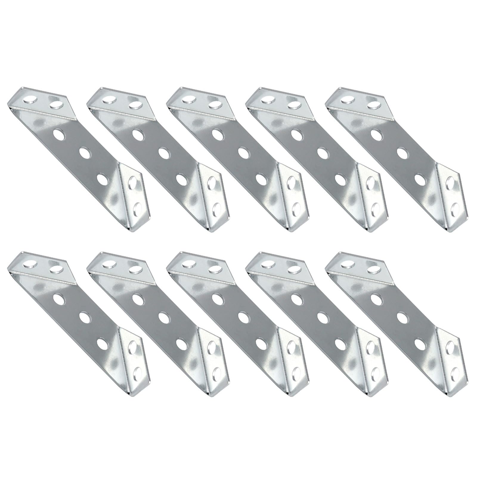 10Pcs Stainless Steel Furniture Corner Connector Cabinet Fixing Frame Corners Brace for Wood, Shelf Supports Cabinet Fixing Frame Corner Brace with Screw