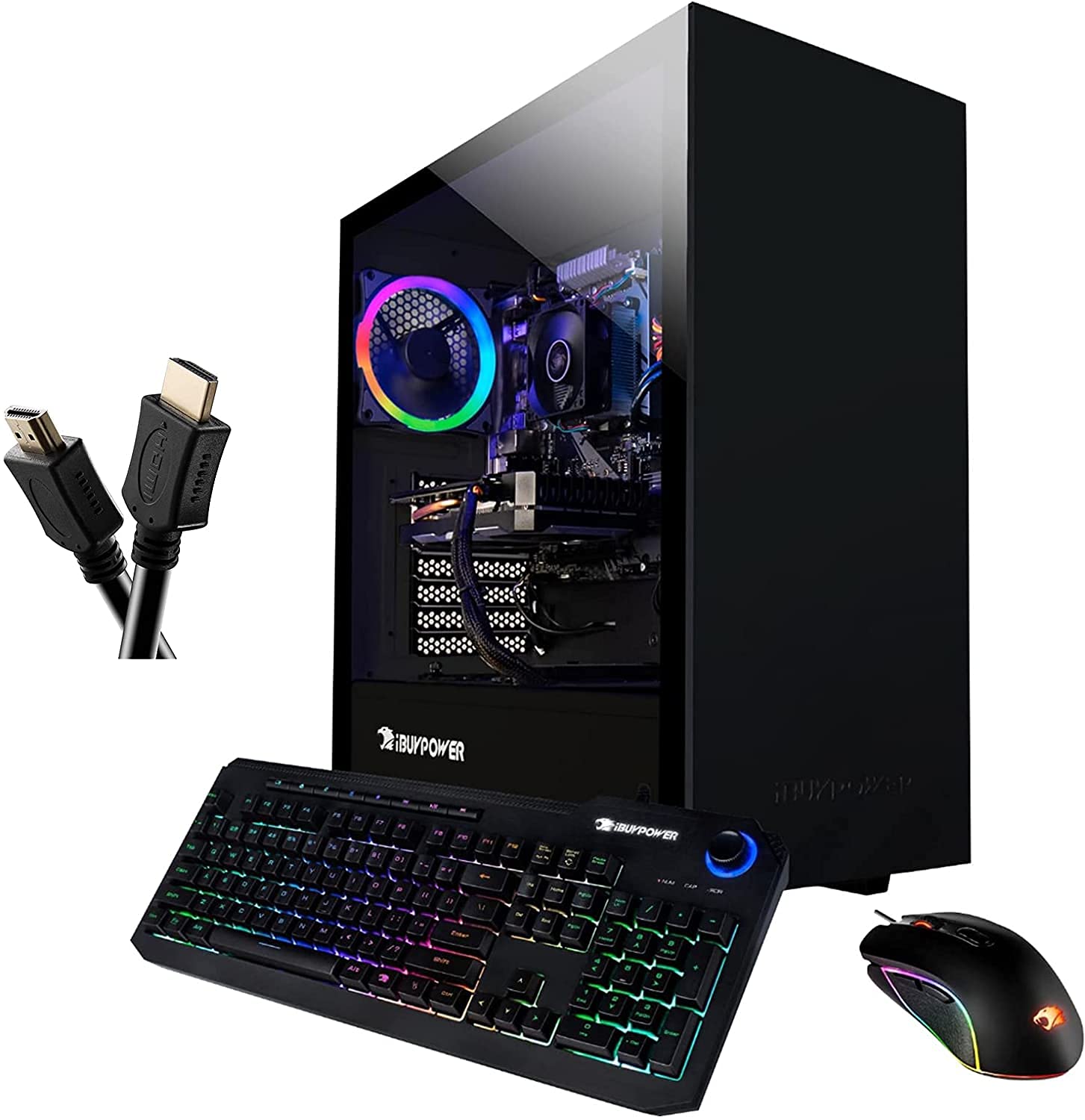 iBUYPOWER Gaming Desktop PC, AMD Ryzen 3-2300X, 8GB DDR4 RAM, 240GB SSD+1TB HDD, NVIDIA GeForce GTX 