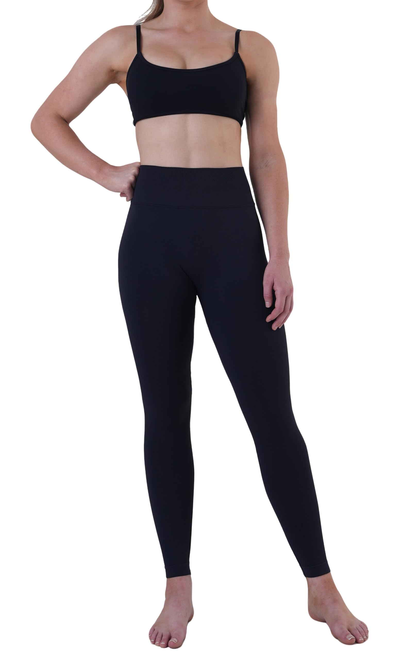 Sunzel Leggings nascosti per allenamento di sollevamento del sedere, da donna, a vita alta, per controllo della pancia, palestra e yoga