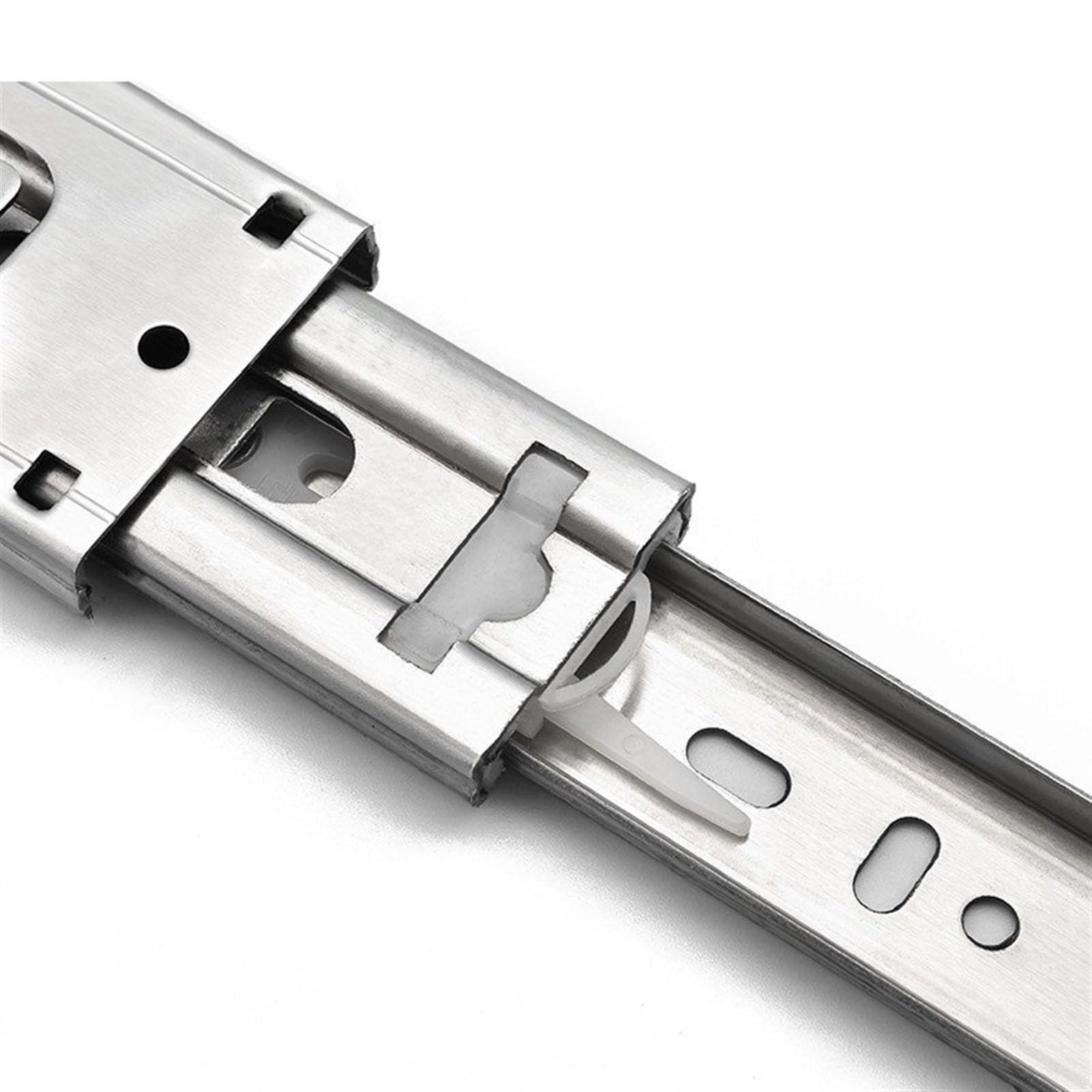 Guide Per Cassetti Buffer Damper Rails 10"-22" Stainless Steel Cabinet Slides Soft Close Three-Section Drawer Hardware Per Cucina(Normal 14inch 35cm)