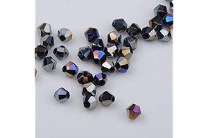 DIY 4mm 1000Pcs Black Crystal Beads for Jewelry Making