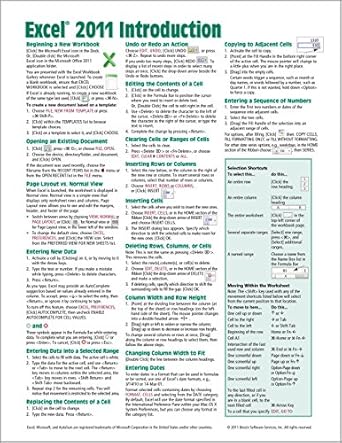 Excel 2011 for Mac: Introduction Quick Reference Guide (Cheat Sheet of ...