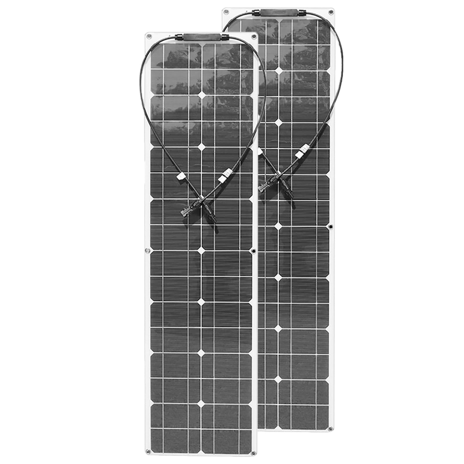 Kit De Paneles Solares De 400 W: 2 Paneles Solares Flexibles Monocristalinos De 200 W con Controlador De 40 A, para Uso PortáTil En Interiores Y Exteriores, Autocaravanas Y Barcos White