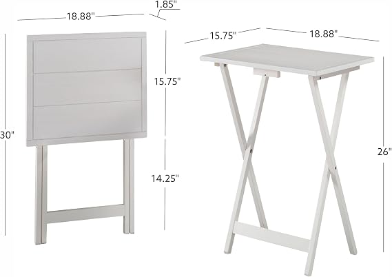 Powell Gemma Tray Table, White