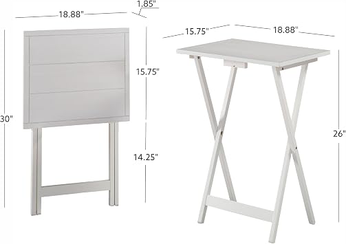 Powell Gemma Tray Table, White